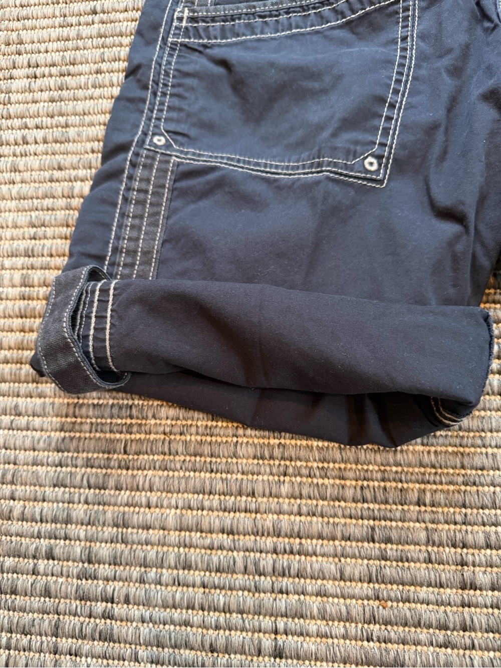 Aventura Women's Black Cargo Shorts with Contrast Stitching - Picture 3 of 8